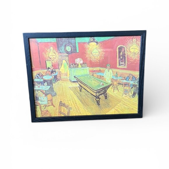 Vintage Van Gogh Framed "Night Cafe Print" Post-Impressionist Bar Scene - Picture 11 of 12
